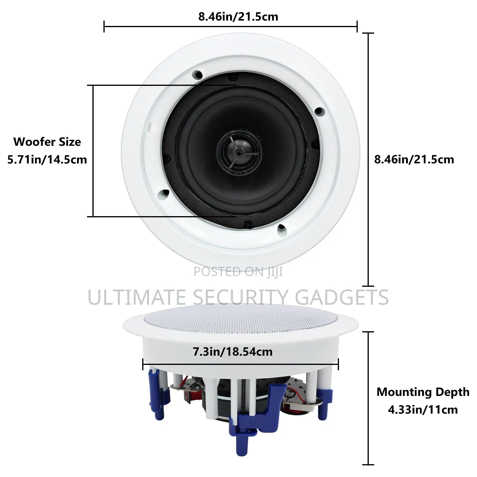 2 in 1 Active Frameless Bluetooth Ceiling Speakers