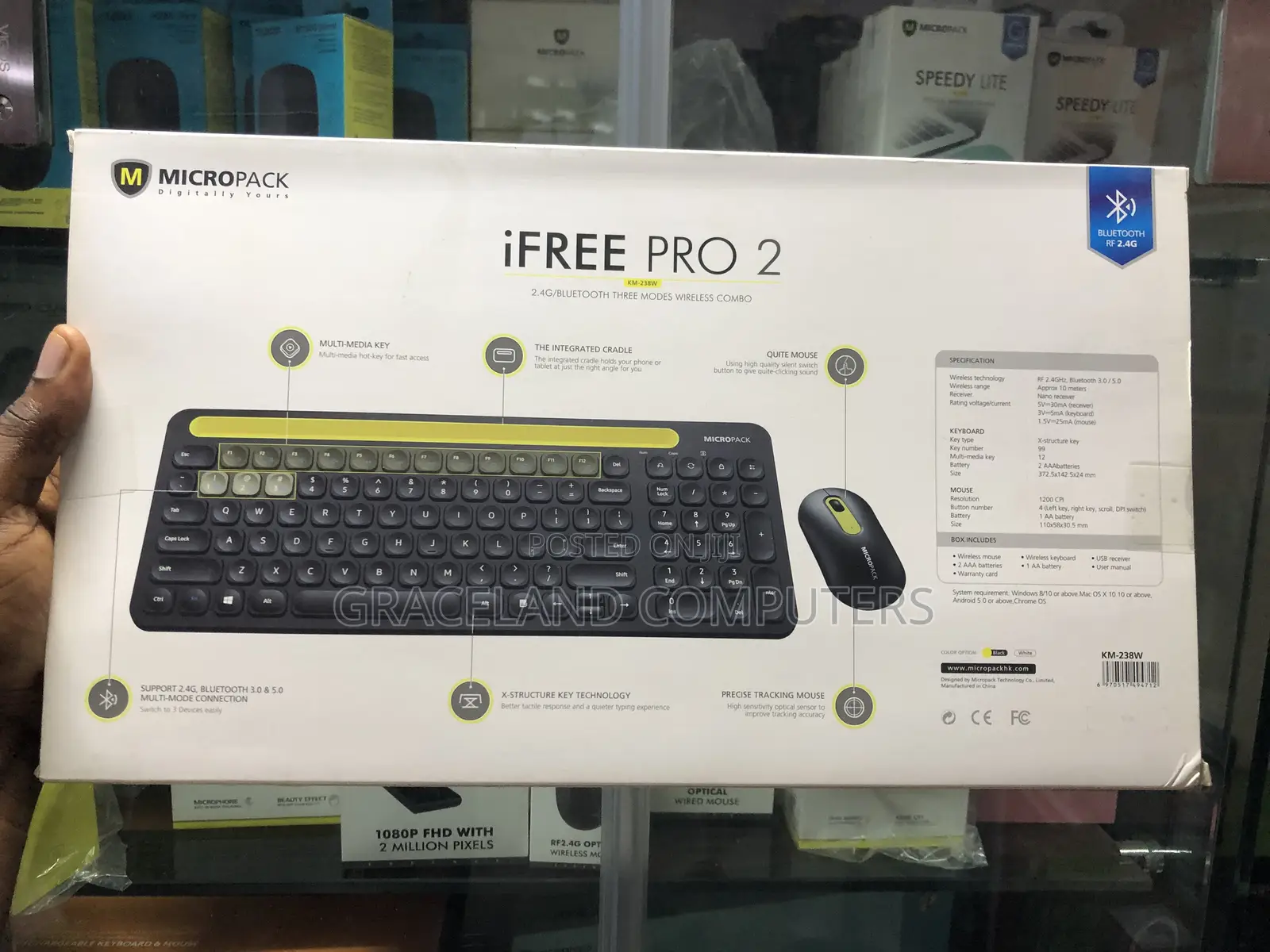 Micropack Km-238w Ifree Pro 2 Combo Wireless Keyboard Mouse