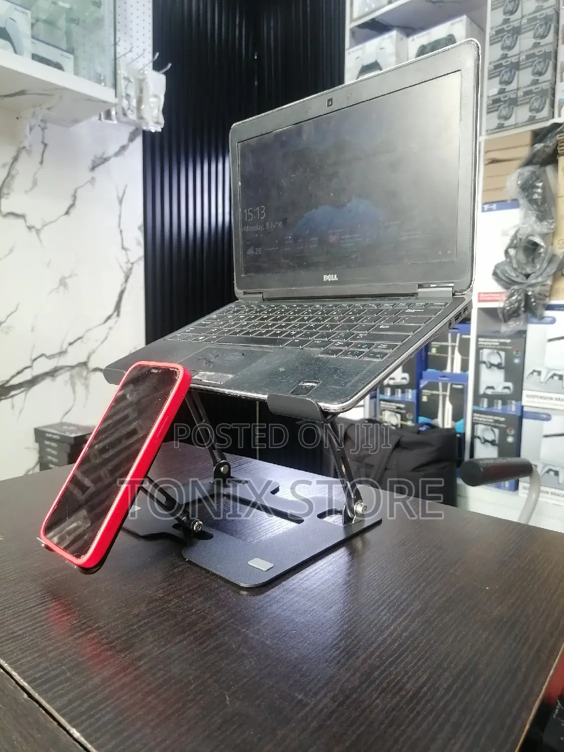Foldable Laptop Stand With Dual Cooling Fans And Foldable Phone Stands
