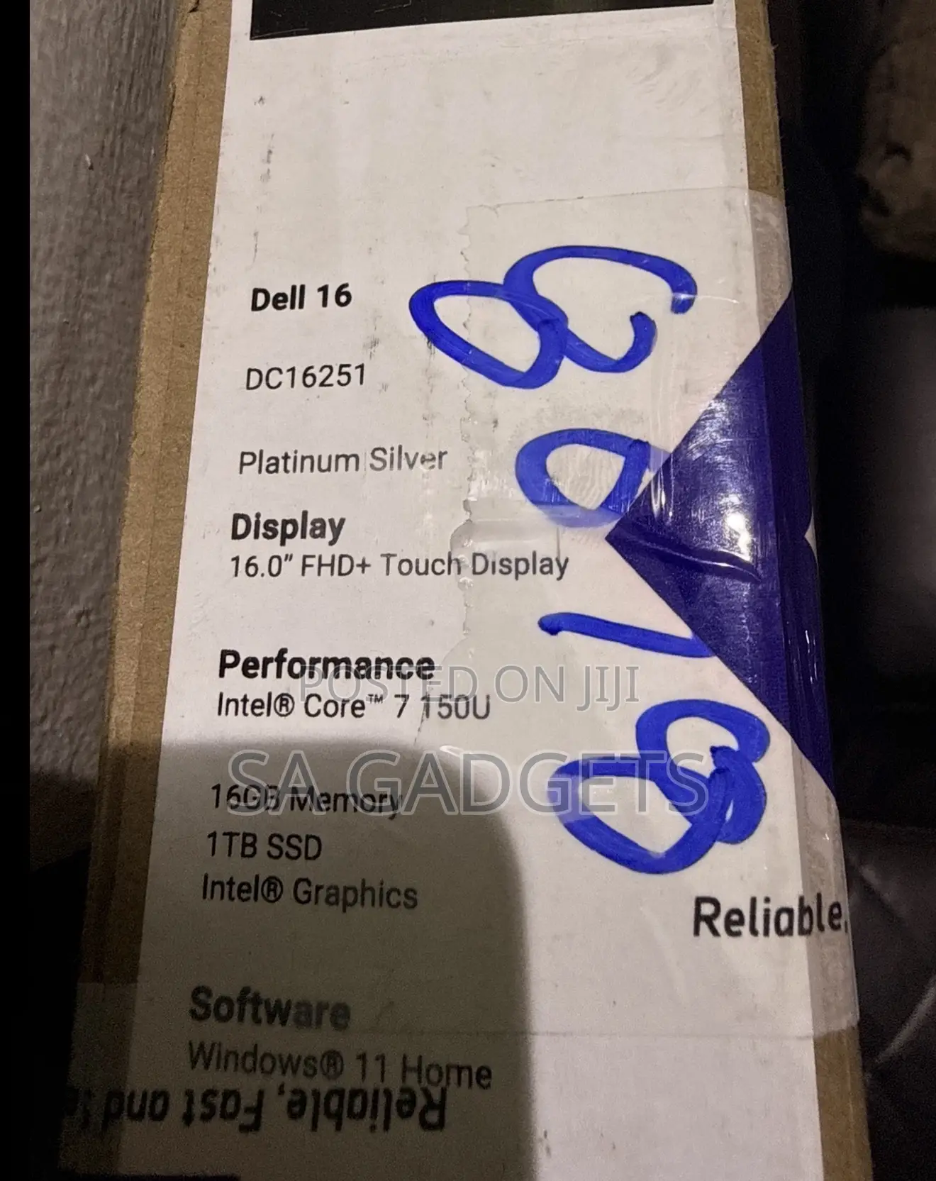 New Laptop Dell 16 Premium 16GB Intel Core i7 SSD 1T