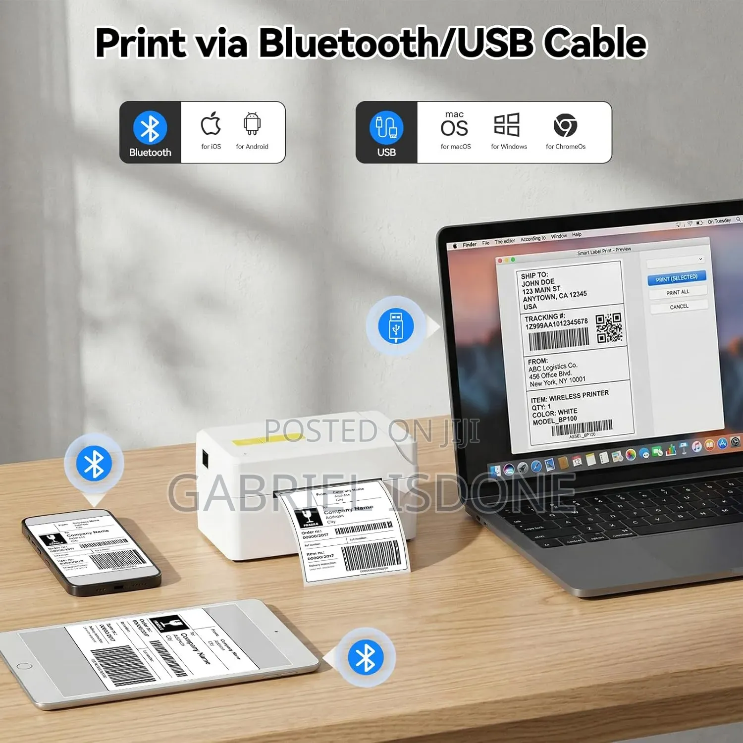 Label Printer, Wireless 4x6 Shipping Label Printer for Business