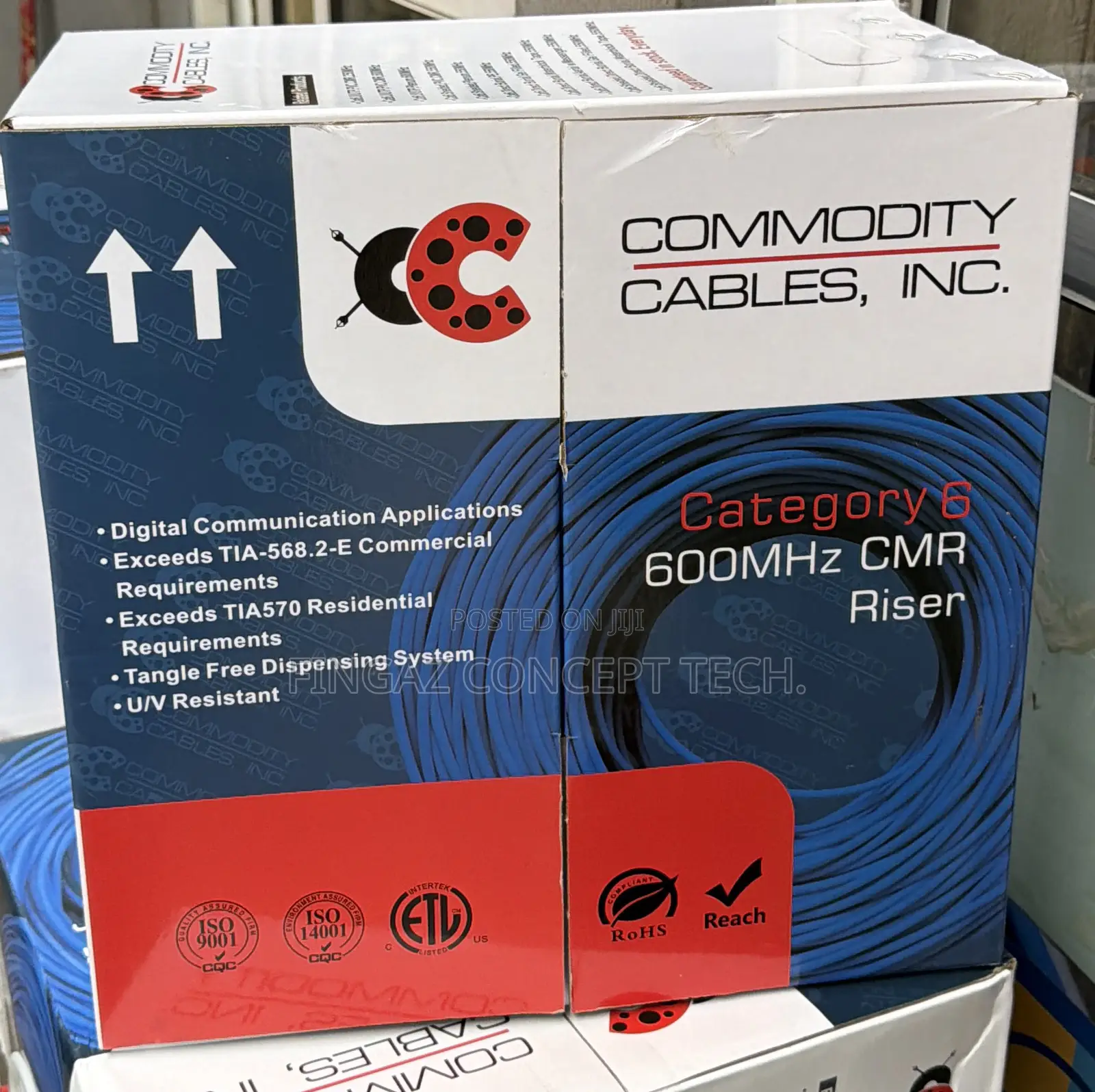Commodity Cable Cat6e Utp 100% Copper Lan Cable 305meters