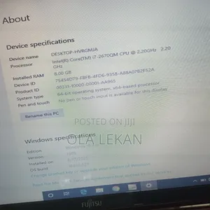 Laptop Fujitsu Lifebook AH56/G 8GB Intel Core i7 HDD 500GB