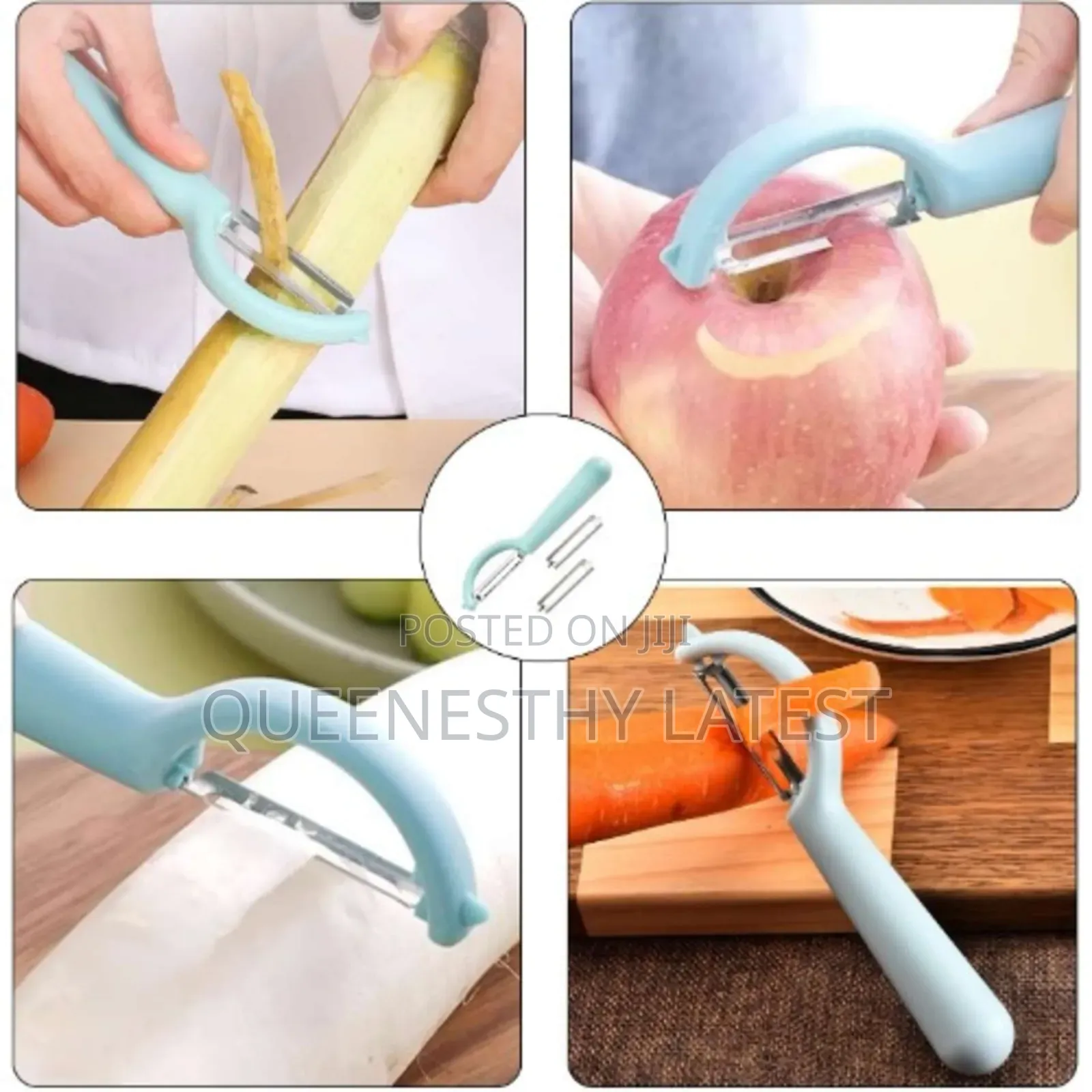 Premium Stainless Steel Peeler | Ultra-Sharp Fruit Veggie Trimmer