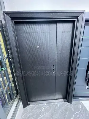 High Quality Black Security Steel Door 4ftx7ft