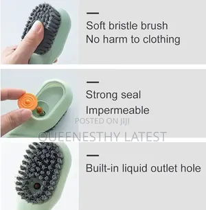 Automatic Liquid Dispensing Shoe Brush | Soft Bristle Cleaning Tool