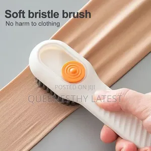Automatic Liquid Dispensing Shoe Brush | Soft Bristle Cleaning Tool