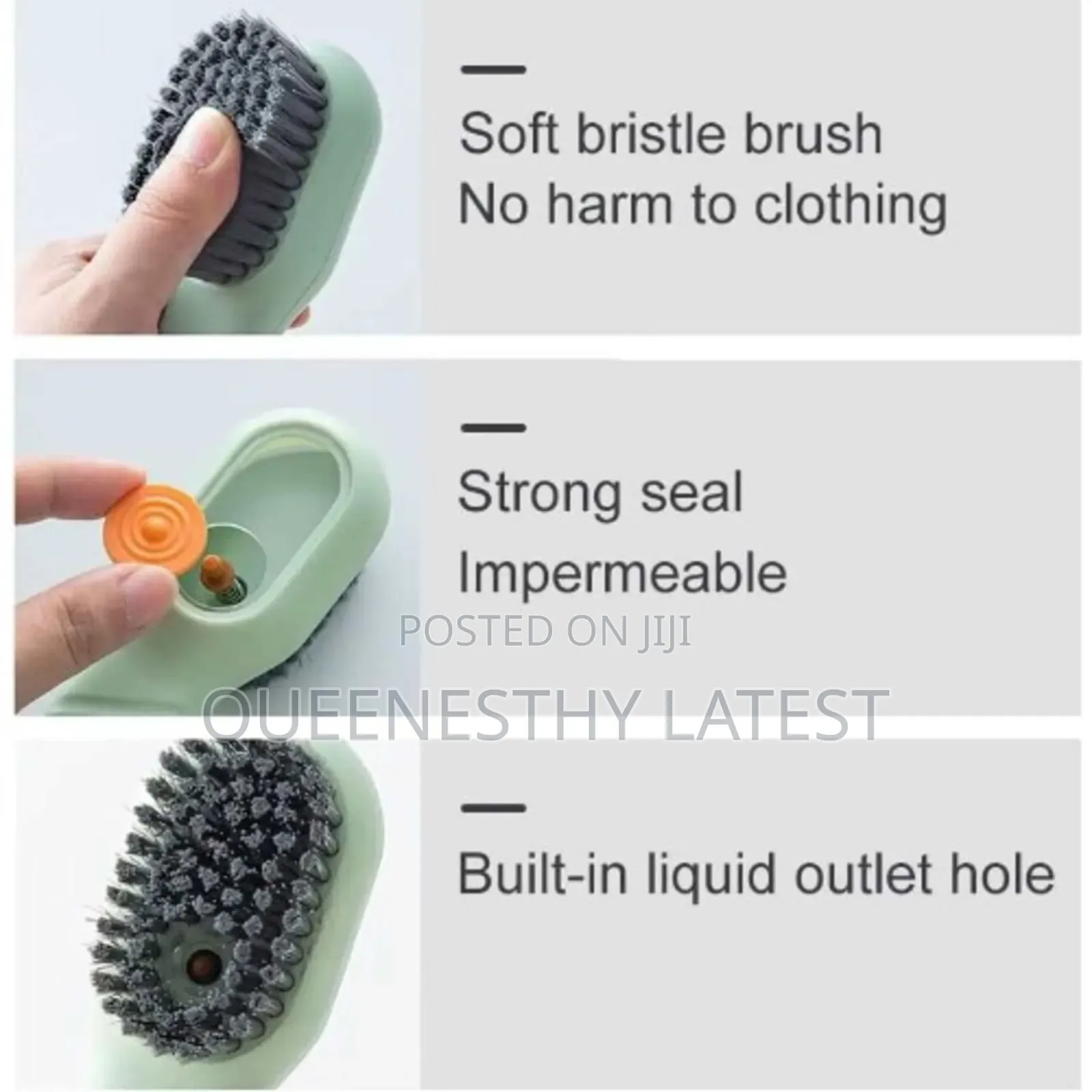 Automatic Liquid Dispensing Shoe Brush | Soft Bristle Cleaning Tool