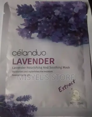 Celanduo Lavender Sheet Mask - Soothing,Anti- Acne ,Sensitive Skin 25g
