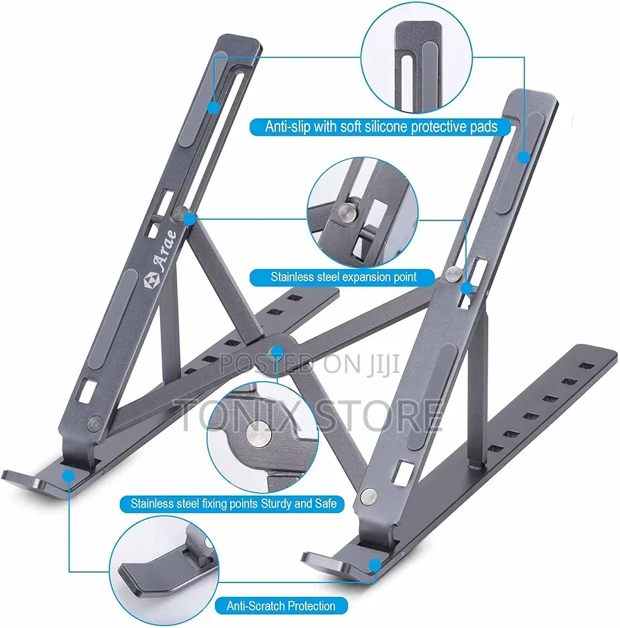 Foldable Metal Laptop Stand (Pocket-Sized)