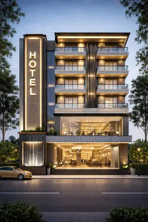 Hotel Architectural Design Package Floor Plans + 3d + Working Drawing