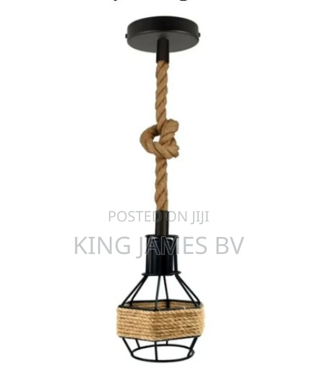 Vintage Thread and Basket Pendant Light