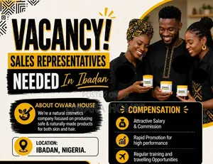 Vacancy: Sales Representative Needed In Ibadan