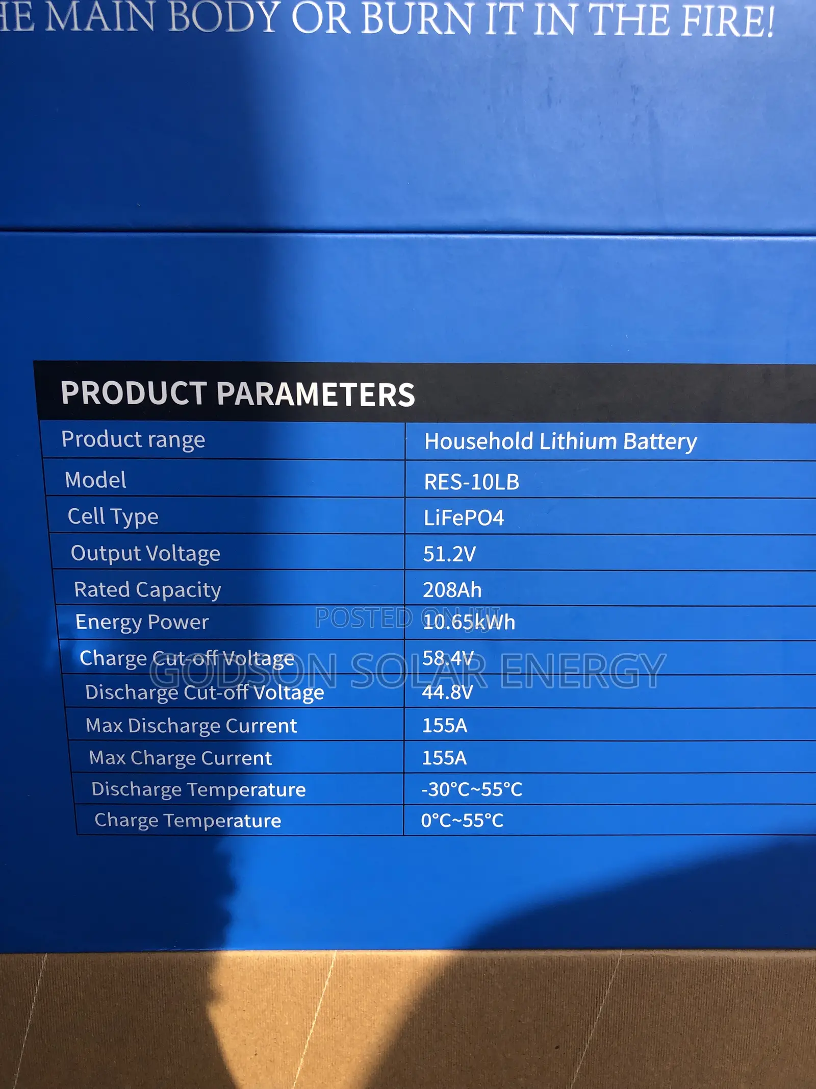 Hyper Power Solar Lithium Ion Battery
