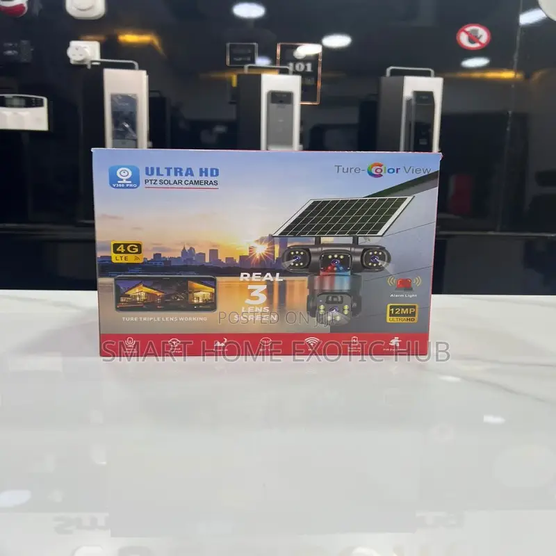 12mp Triple Lens Solar PTZ Camera (V380 App)