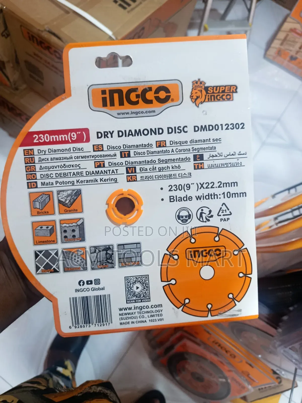 Ingco Dmd012302 Dry Diamond Disc 230mm (9")