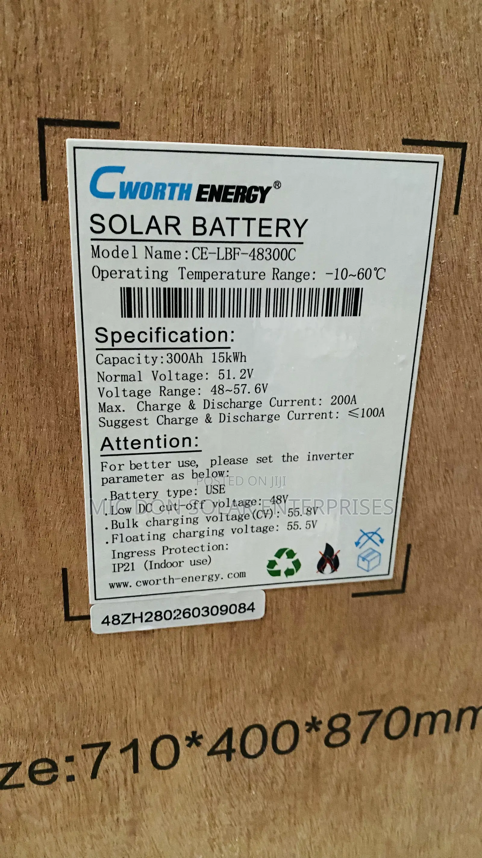 Cworth 15kwh Lithium Battery