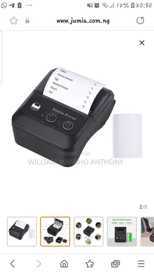 Mini Thermal Printer Wireless Bluetooth Printer 58mm Paper