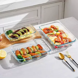 3pcs Borosilicate Glass Baking Dish for Oven and Microwave 1j4k2