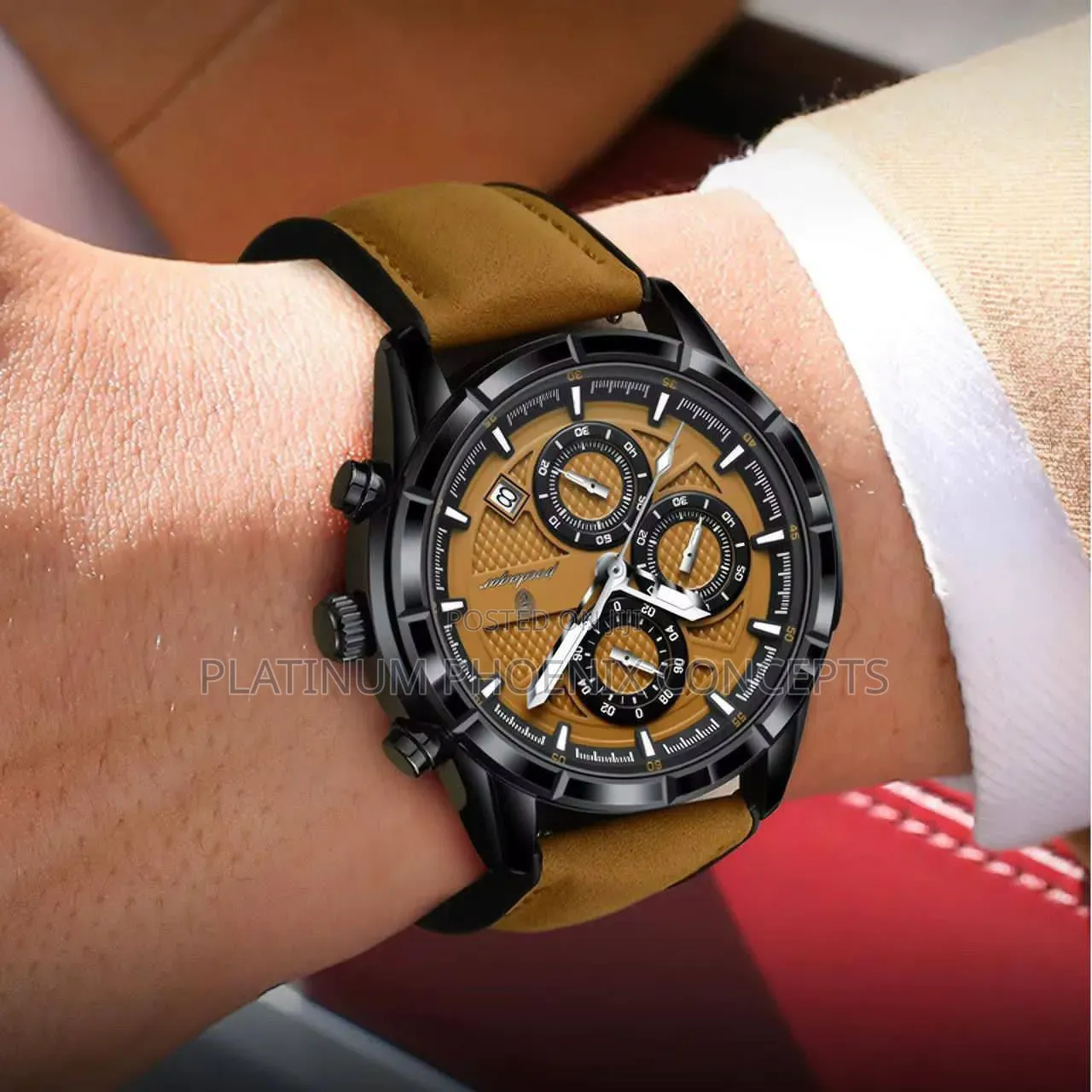 Leather Strap Poedagar Watch (Full Boxed)