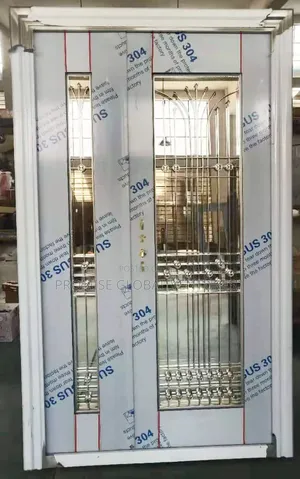 4ft Silver Glass Door