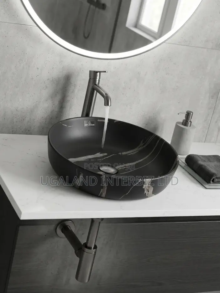 Matte Marble Pattern Countertop Basin
