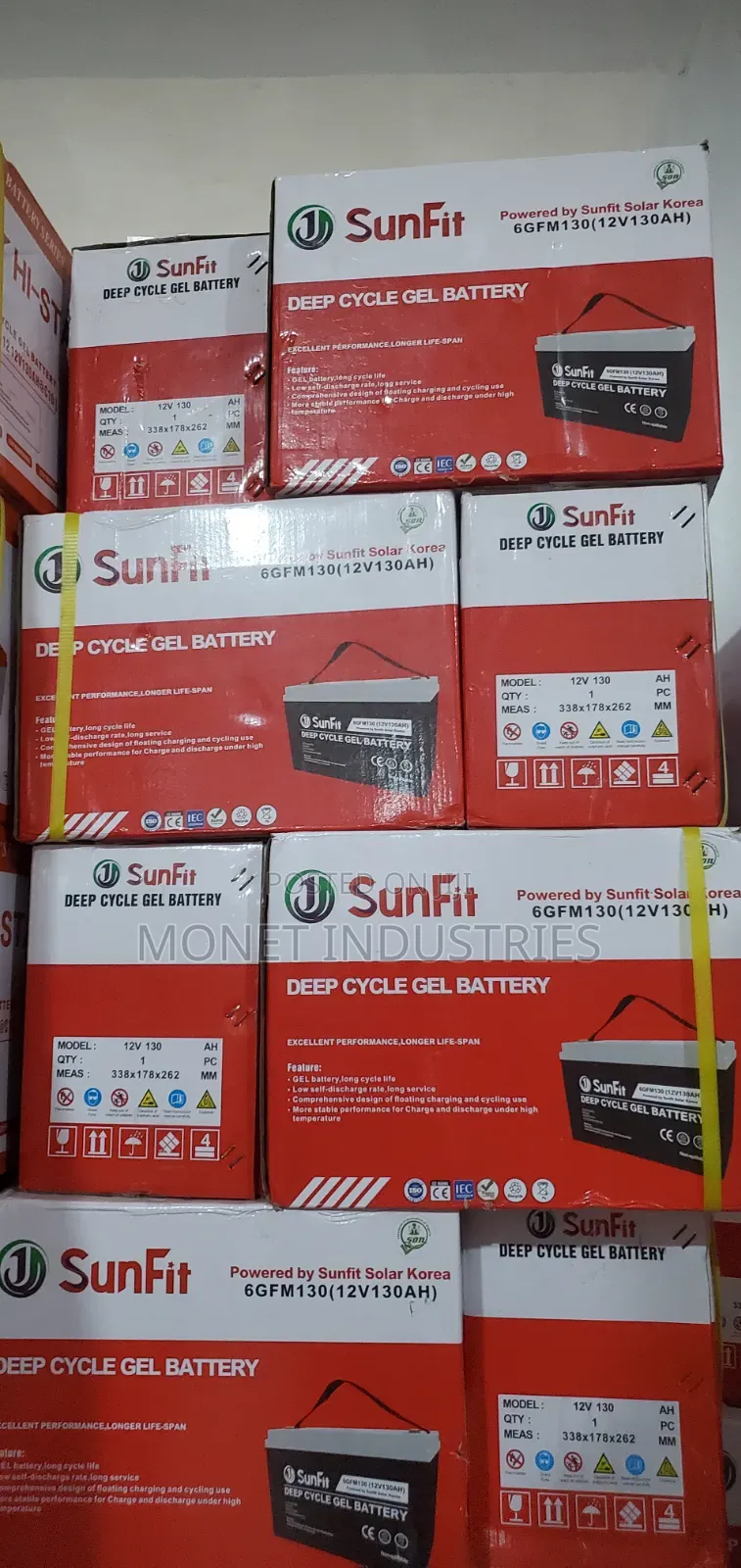 130ah Sunfit Gel Deep Cycle Dry Cell Battery