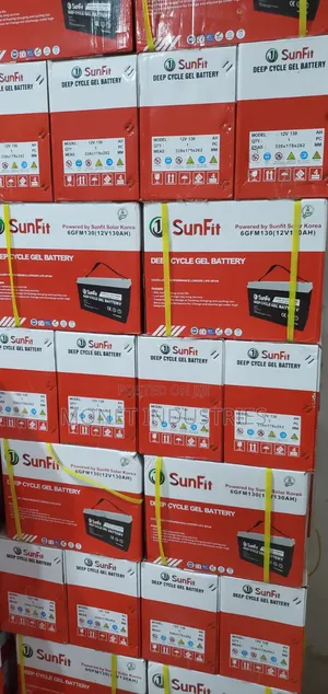 130ah Sunfit Gel Deep Cycle Dry Cell Battery
