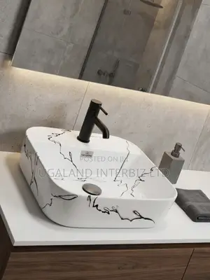 Modern White Marble Countertop Basin