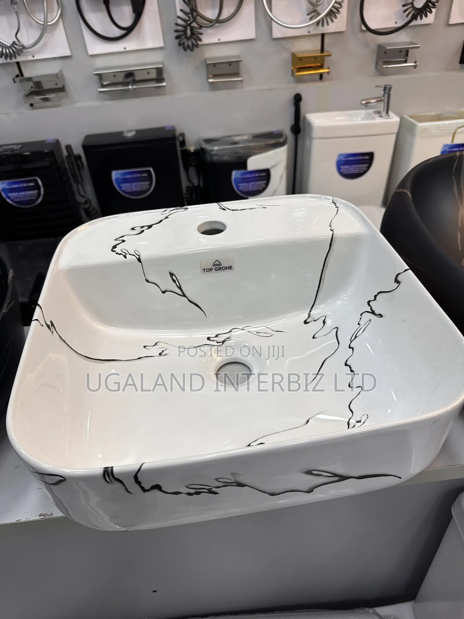 Modern White Marble Countertop Basin