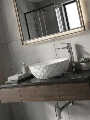 Modern White Gold Studded Basin