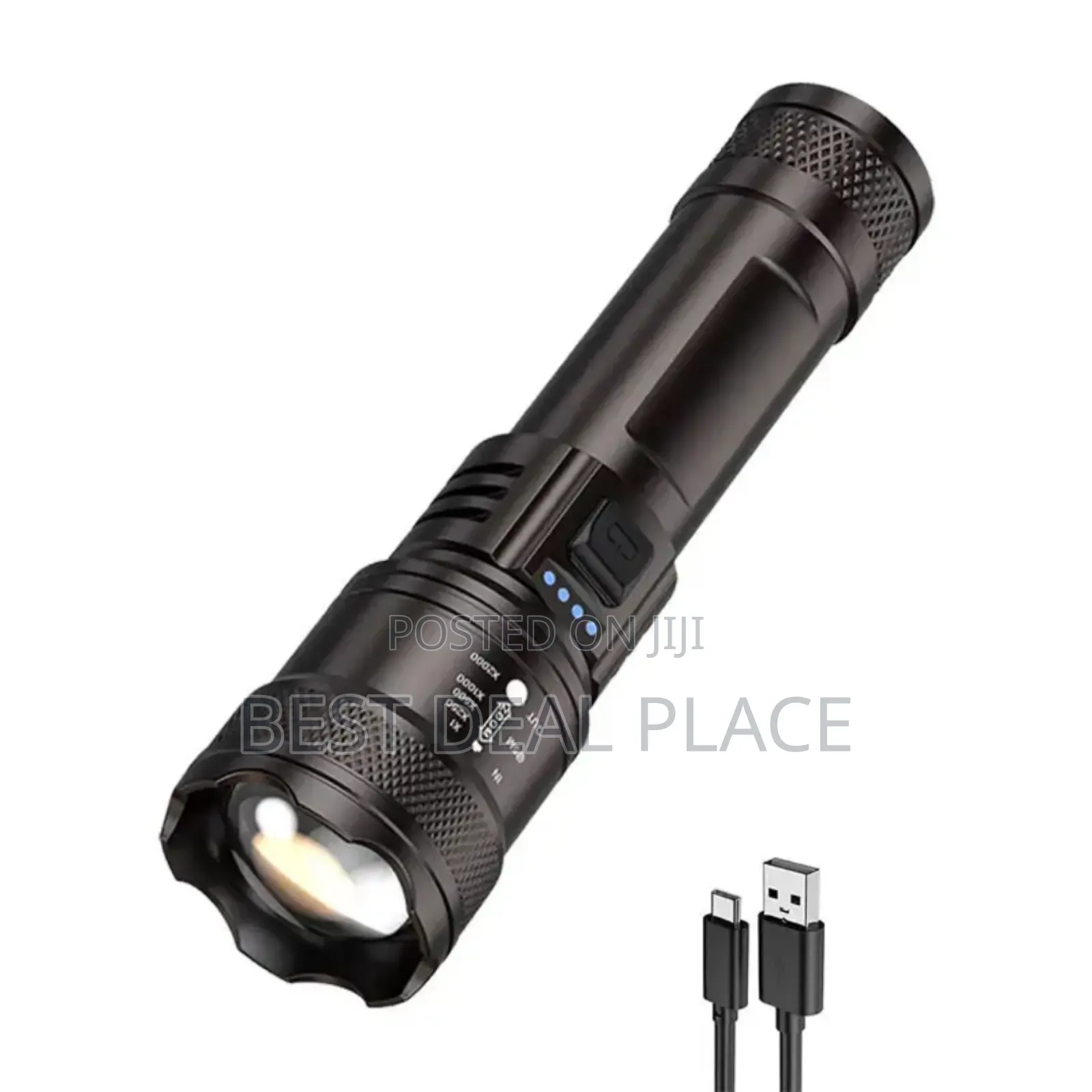 Rechargeable High-power Led Flashlight –Zoomable Long-range Flashlight