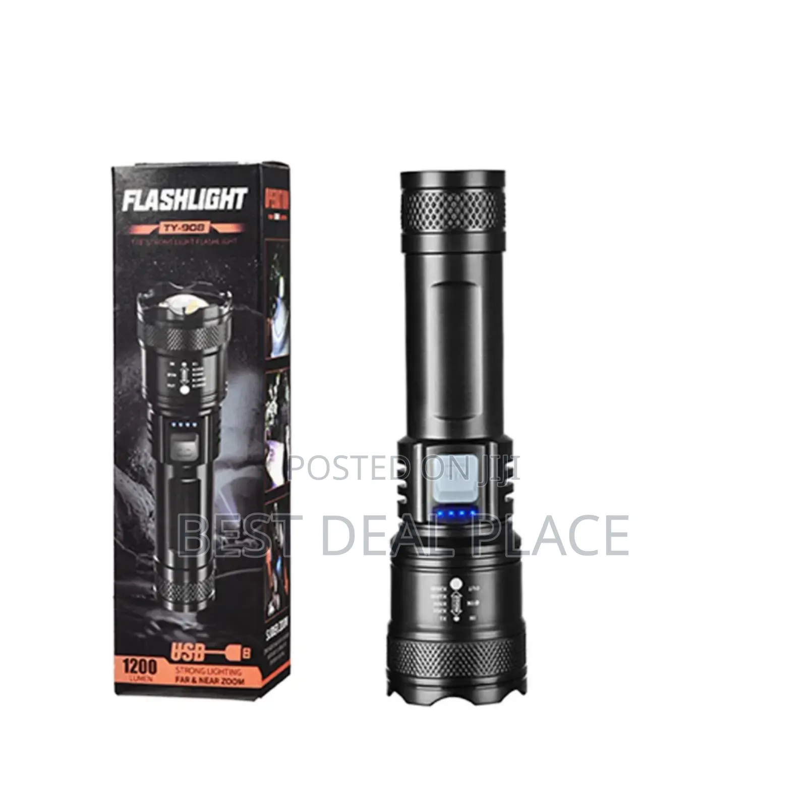 Rechargeable High-power Led Flashlight –Zoomable Long-range Flashlight