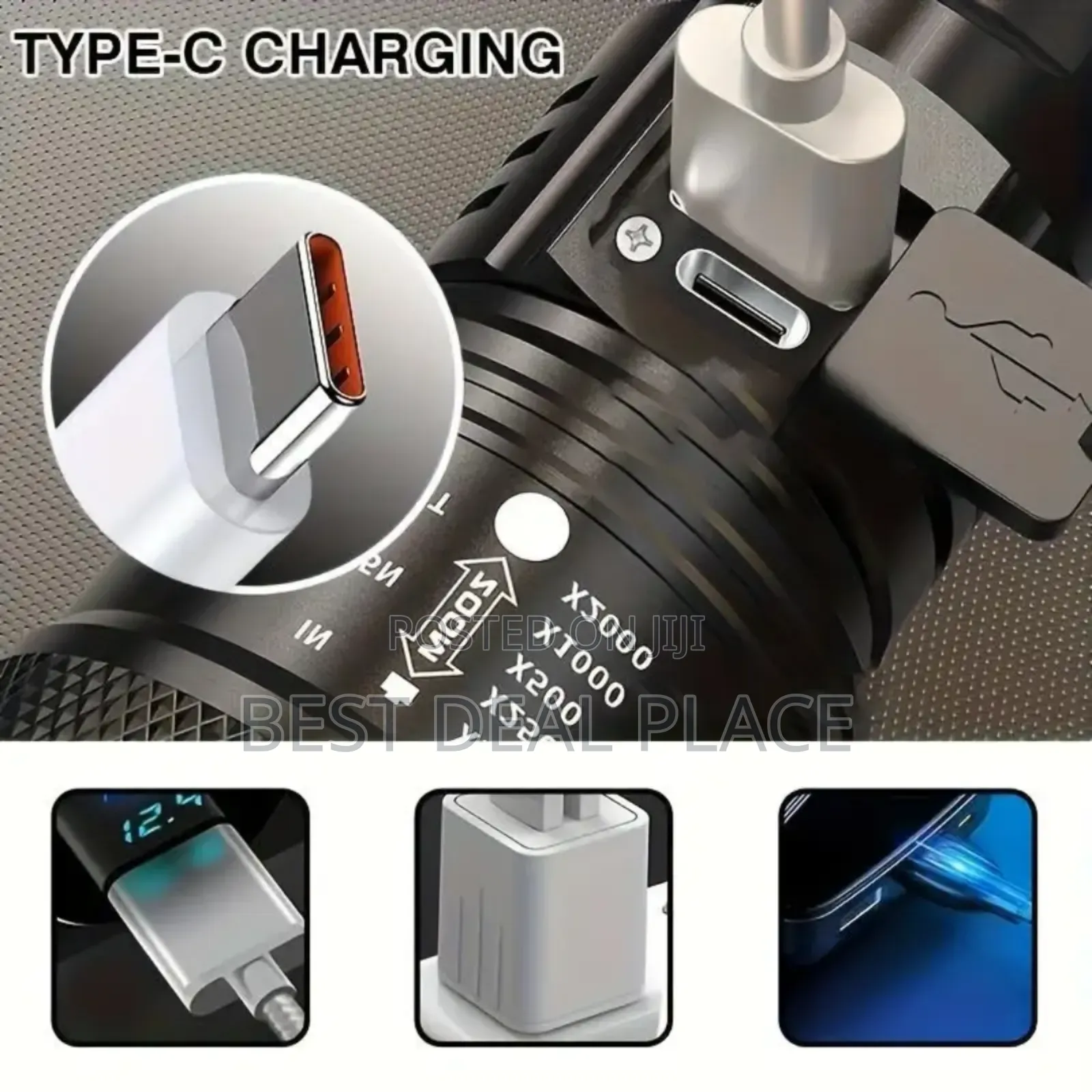 Rechargeable High-power Led Flashlight –Zoomable Long-range Flashlight