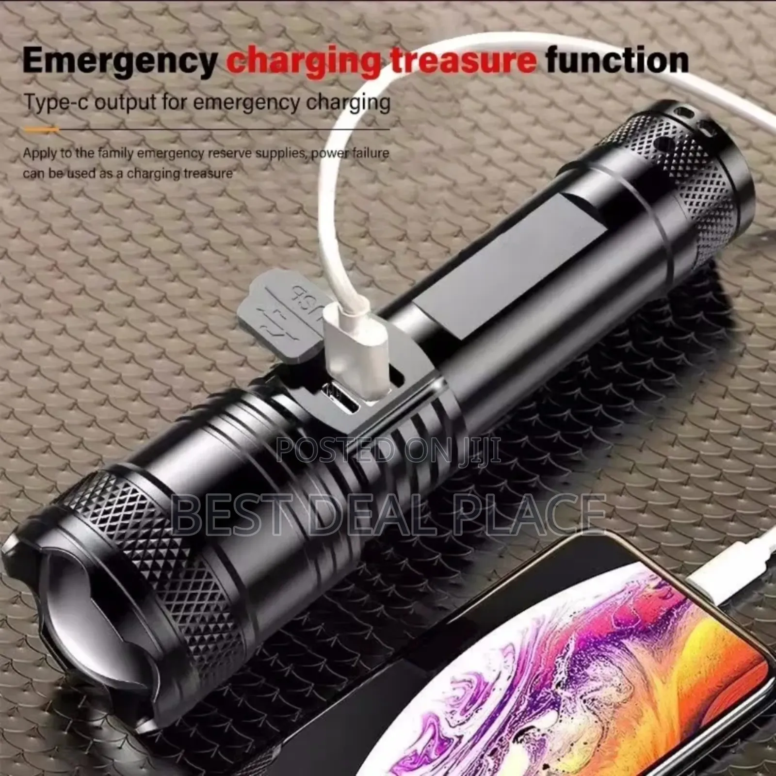 Rechargeable High-power Led Flashlight –Zoomable Long-range Flashlight