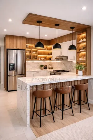 Kitchen Cabinets/Wine Bar: Premium Finishing Affordable Installation