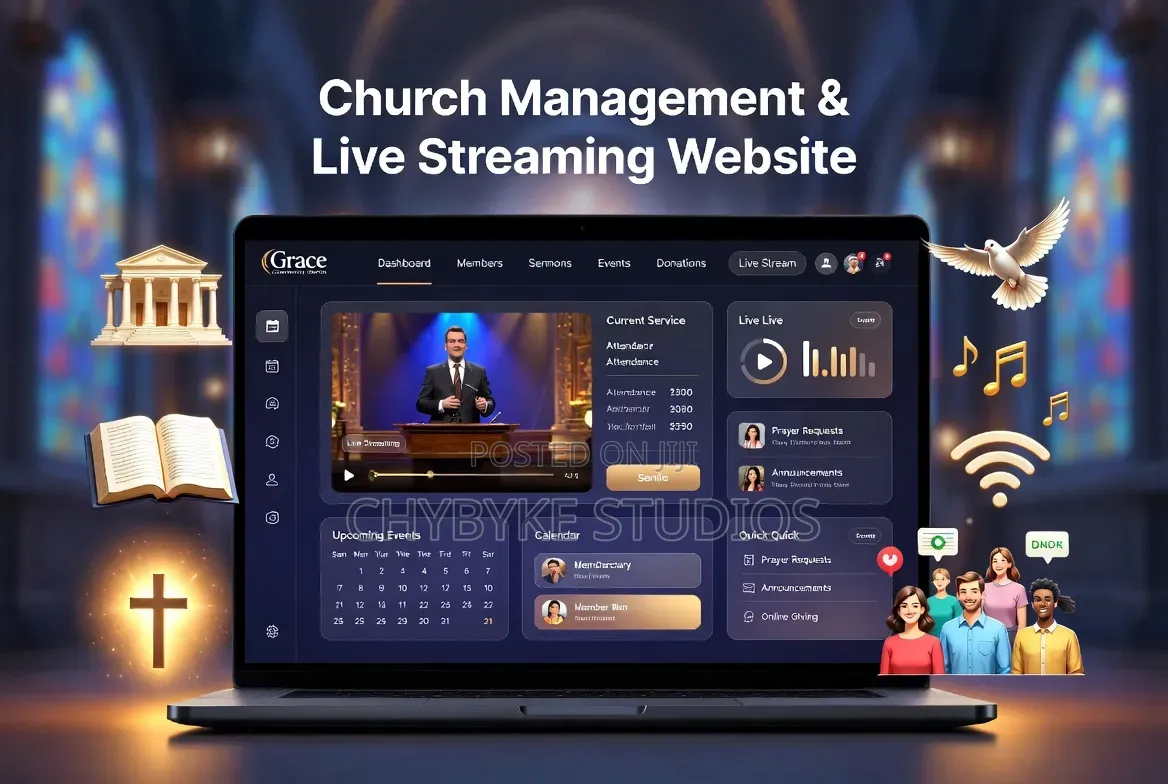 Church Management Live Streaming Website