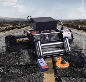 3000lb 12v Electric 2t Winch With Wireless Remote 10m Synthetic Rope