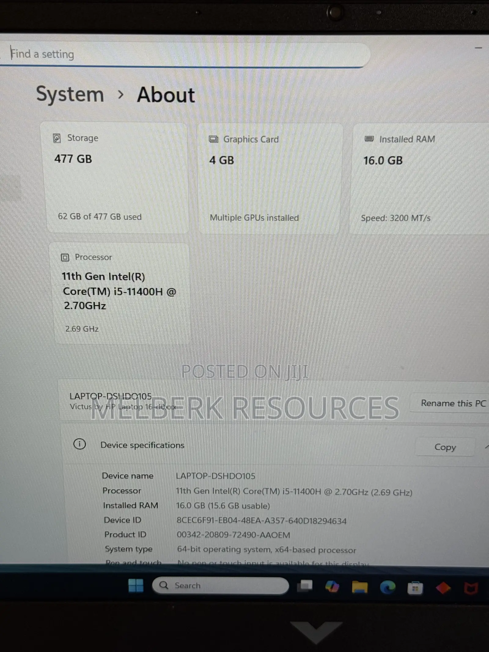 Laptop HP Victus 16 16GB Intel Core i5 SSD 512GB