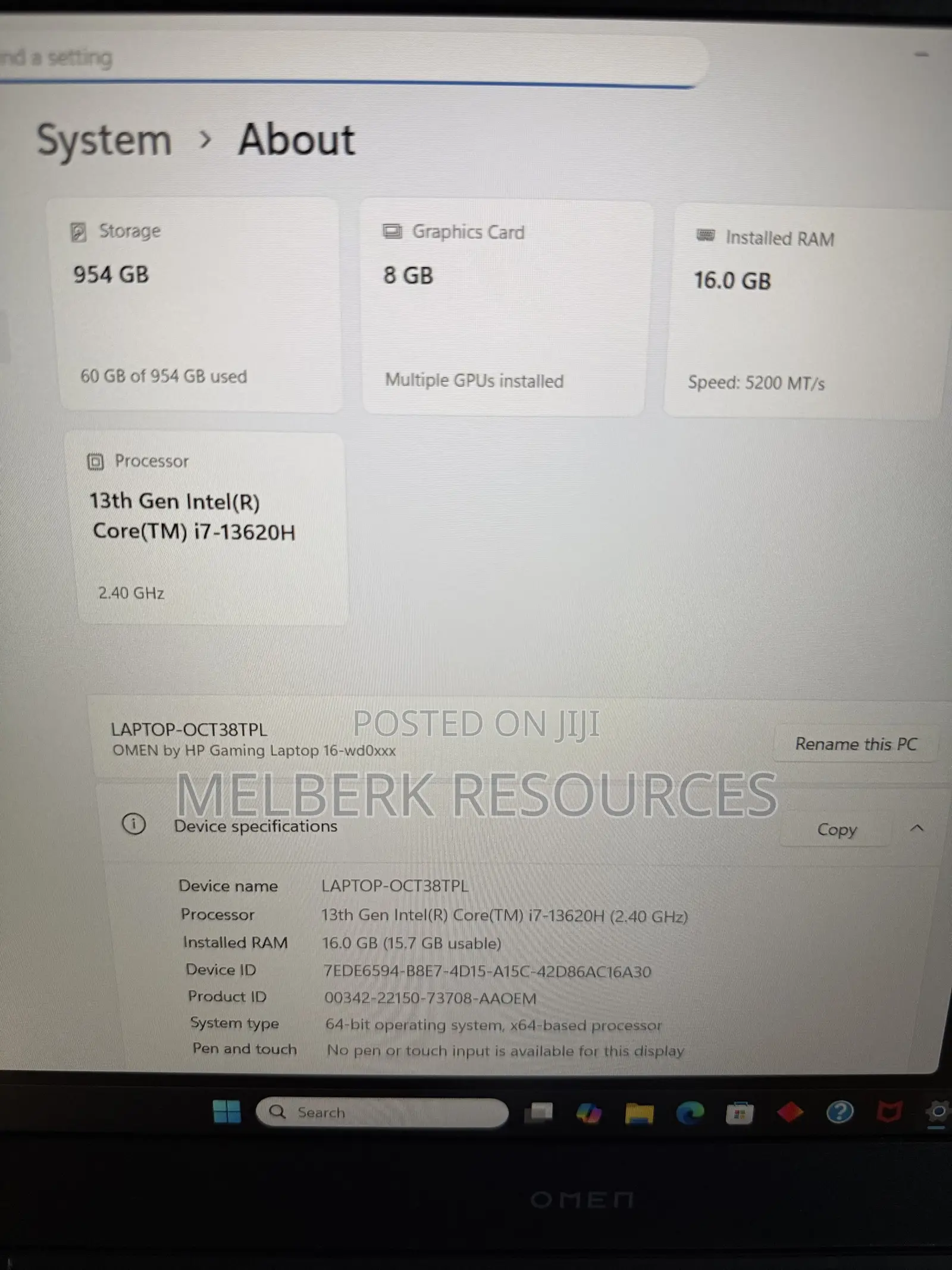 Laptop HP Omen 16 16GB Intel Core i7 SSD 1T