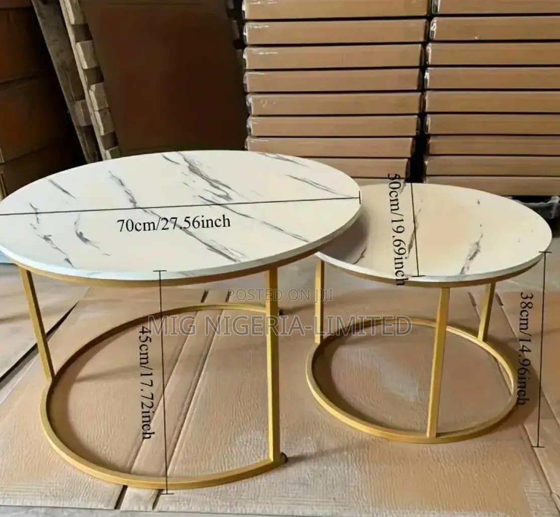 2pcs Faux Marble Centre Table