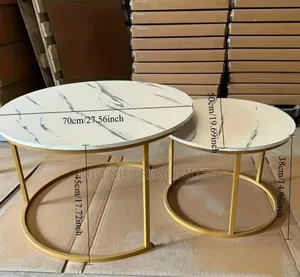 2pcs Faux Marble Centre Table
