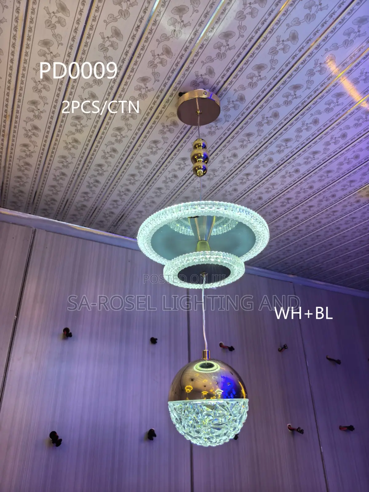 Single Led Multicolored Droplight Fitting