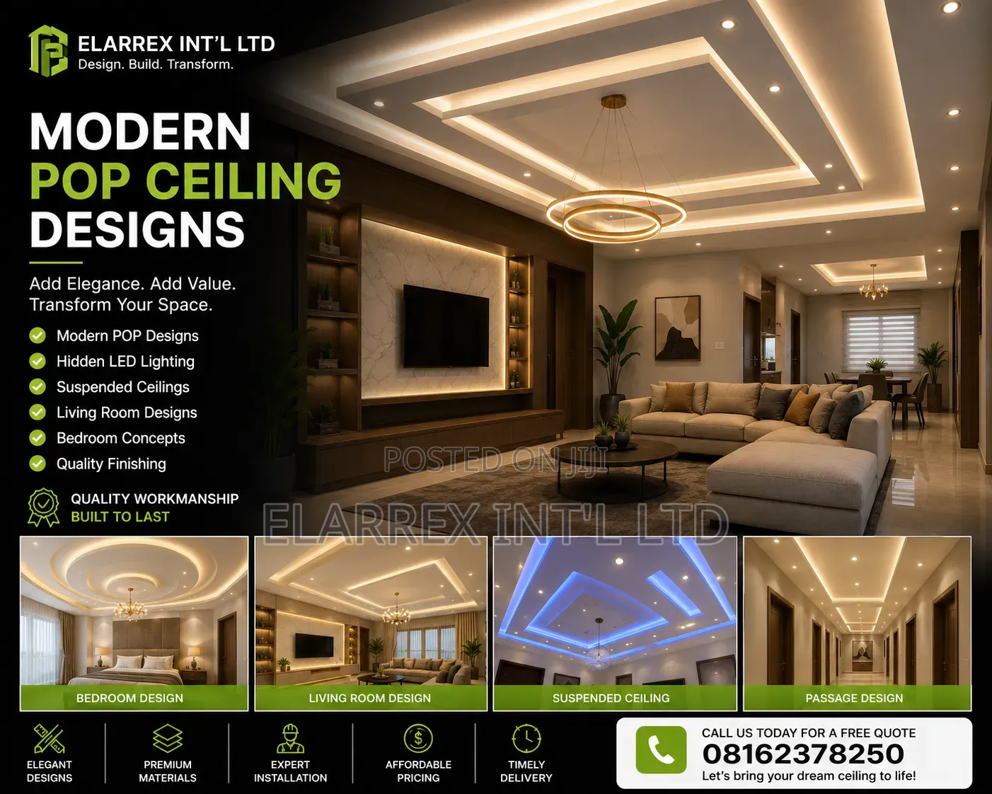 Modern Pop Ceiling Designs | Elegant Ceiling Installation Experts