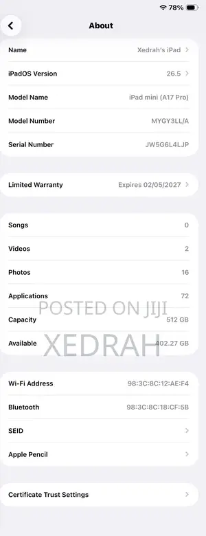 Apple iPad mini 7 512 GB Gray