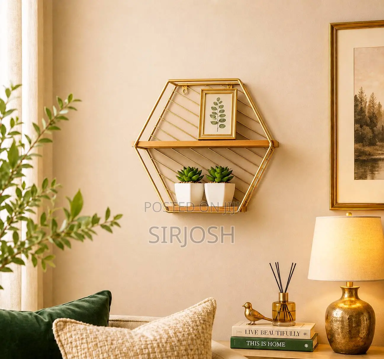 Small Hexagon Wall Rack