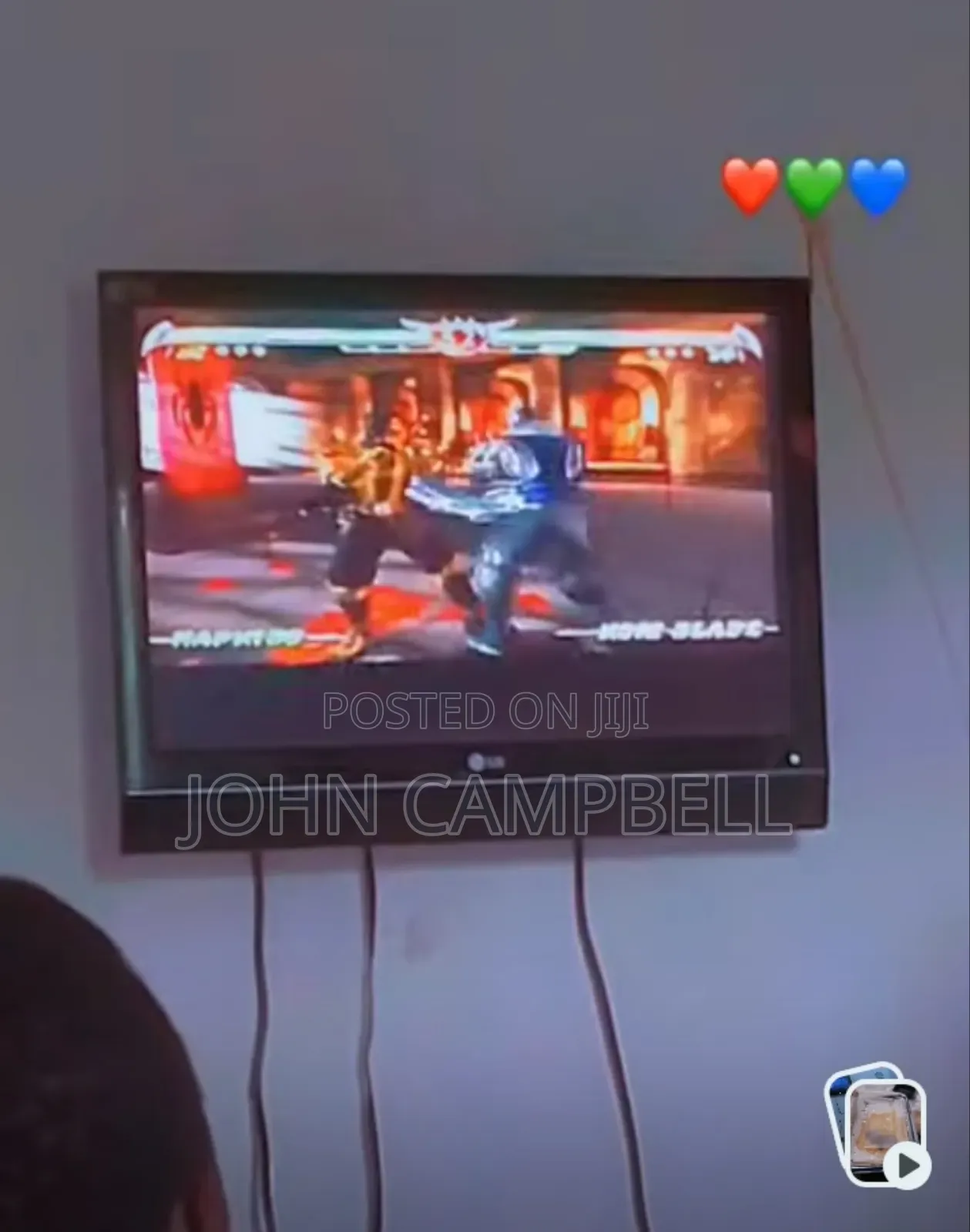 Lg Flat Screen Tv + Wall Bracket - Tested Working
