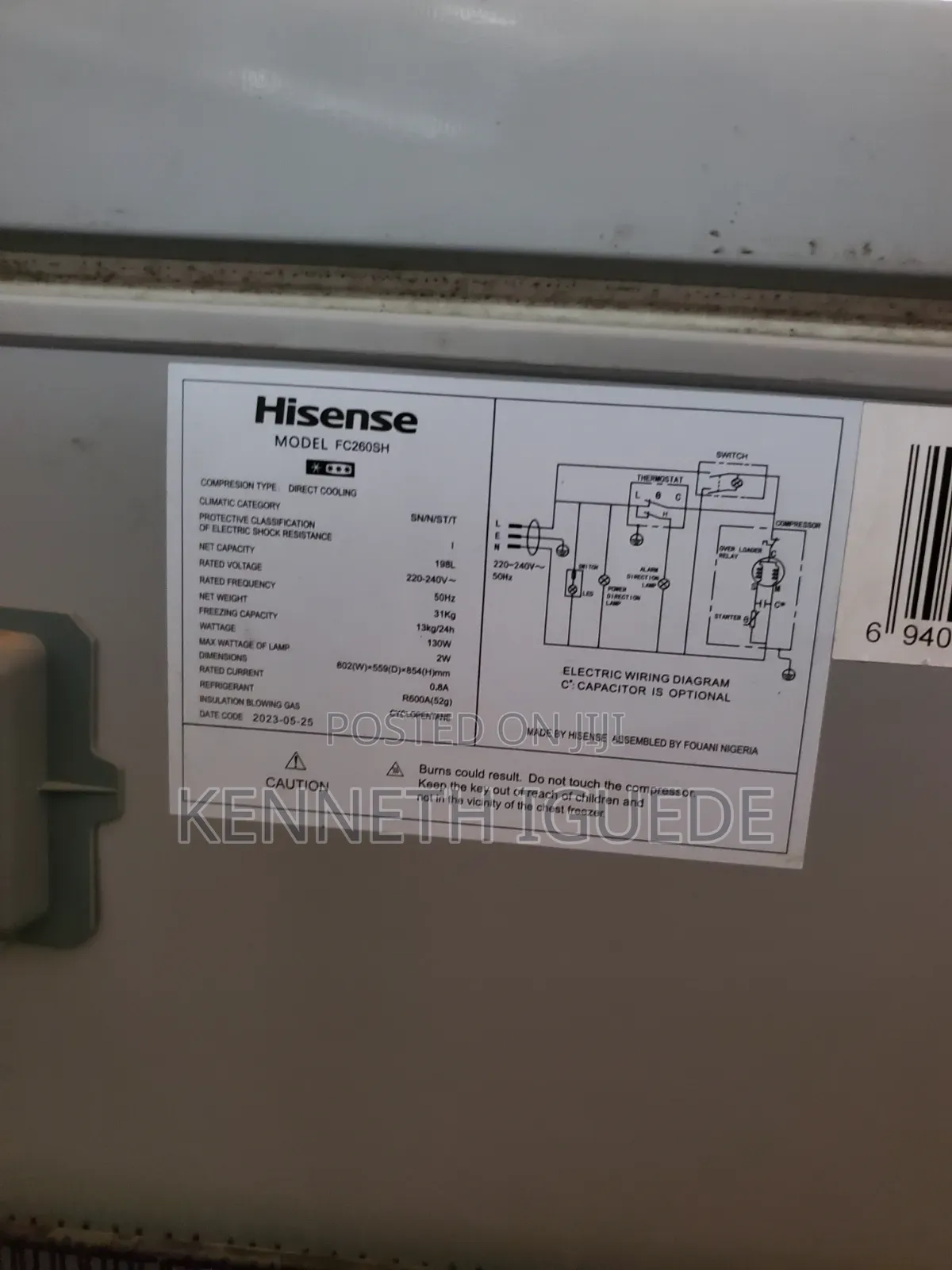 Hisense 198 Liter Deep Freezer