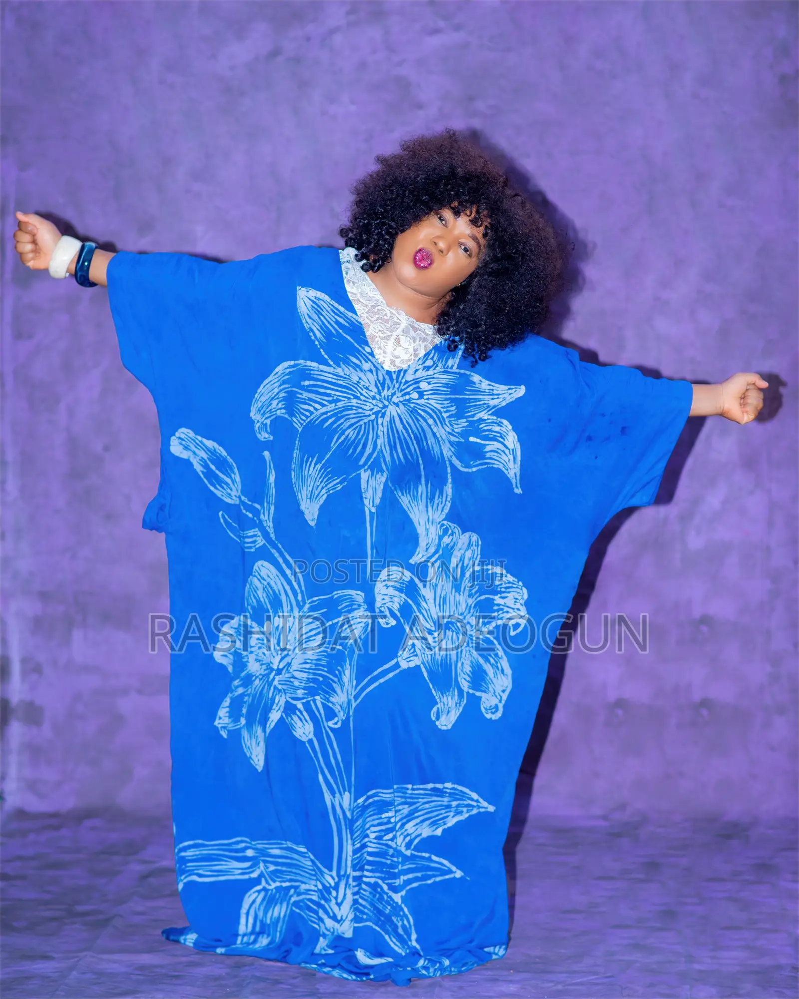 Adire Flower Print