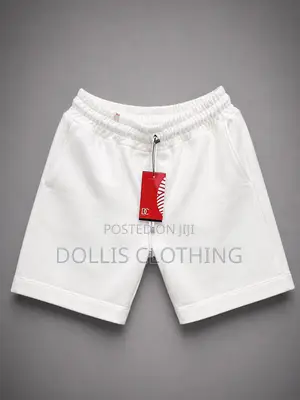 Men’S White Fleece Sweat Shorts